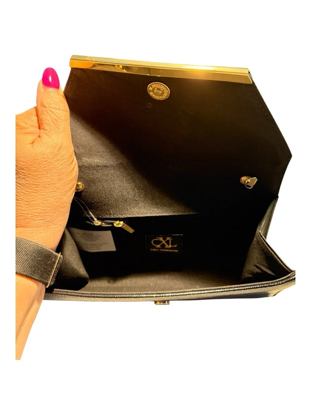 Christian Lacroix Glam Caviar Clutch – Black | Brand New with Tags